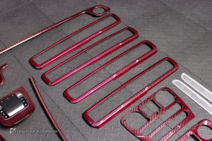 ชุดภายใน Carbon Fiber สำหรับ W464 G-Class สีแดง