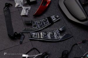 ชุดเบาะ Custom สำหรับ W205 C-Class ทรง AMG Bucket Seat หนังดำ ด้ายแดง กรอบแดง