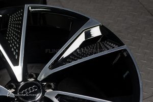 ล้อ Custom Forged ลาย Audi A7 5-112 สีดำ-โครเมี่ยม ขอบ 20 นิ้ว