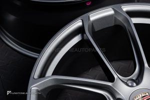 ล้อ Custom forged สำหรับ PORSCHE CAYENNE 9Y0.2 ทรง TURBO GT สีเทาขอบ 21 5-130