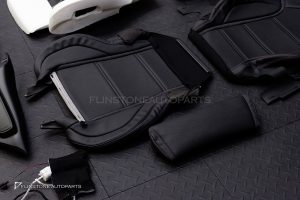 ชุดเบาะ Custom สำหรับ W205 C-Class ทรง AMG Bucket Seat หนังดำ ด้ายแดง กรอบแดง