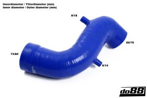 ท่อไอดี do88 สีน้ำเงิน สำหรับ SAAB 9-3 2.0T 2003