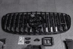 กระจังหน้า สำหรับ W167 GLS-Class Facelift ทรง GLS63 AMG สีดำเงา