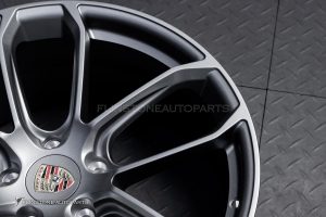 ล้อ Custom forged สำหรับ PORSCHE CAYENNE 9Y0.2 ทรง TURBO GT สีเทาขอบ 21 5-130