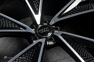 ล้อ Custom Forged ลาย Audi A7 5-112 สีดำ-โครเมี่ยม ขอบ 20 นิ้ว