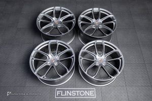 ล้อ Custom forged สำหรับ PORSCHE CAYENNE 9Y0.2 ทรง TURBO GT สีเทาขอบ 21 5-130