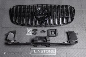 กระจังหน้า สำหรับ W167 GLS-Class Facelift ทรง GLS63 AMG สีดำเงา