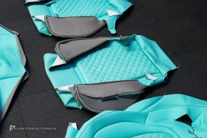 ชุดเบาะหนัง สำหรับ W213 E-Class ทรง E63 AMG สี Tiffany Blue