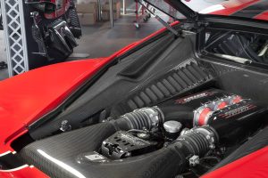 ชิ้นตกแต่งคาร์บอน Ferrari 458 Speciale Capristo Carbon Fiber Lock Cover