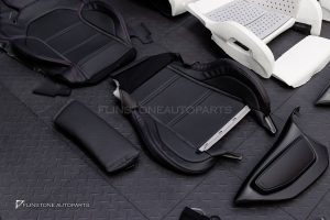 ชุดเบาะ Custom สำหรับ W205 C-Class ทรง AMG Bucket Seat หนังดำ ด้ายแดง กรอบแดง