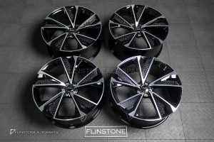 ล้อ Custom Forged ลาย Audi A7 5-112 สีดำ-โครเมี่ยม ขอบ 20 นิ้ว