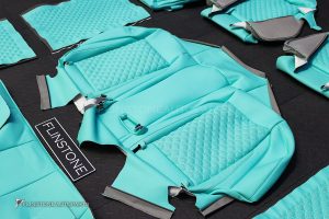 ชุดเบาะหนัง สำหรับ W213 E-Class ทรง E63 AMG สี Tiffany Blue
