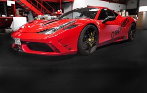 ชิ้นตกแต่งคาร์บอน Ferrari 458 Speciale Capristo Carbon Fiber Front Fins