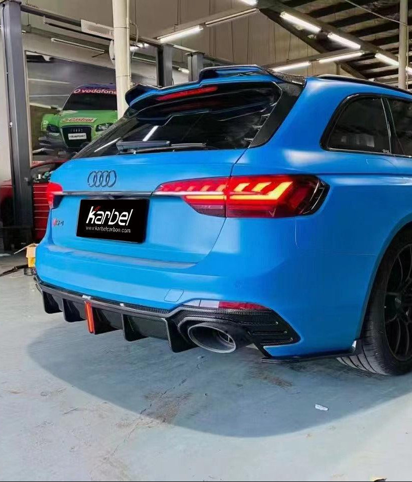 ดิฟฟิวเซอร์ Carbon Fiber Audi RS4 B9.5 ทรง Karbel