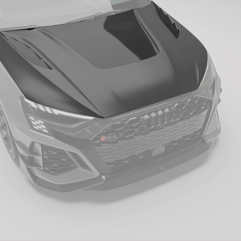 ฝากระโปรงหน้าคาร์บอนไฟเบอร์ Audi RS3 8Y Sportback RevoZport