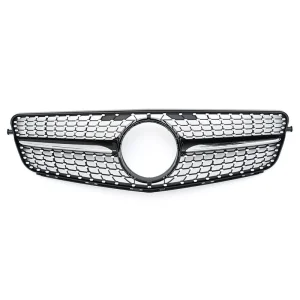 กระจังหน้า Benz W204 C-Class ทรง Diamond สีเงิน