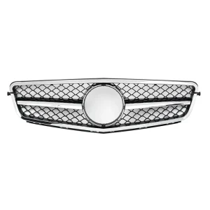 กระจังหน้า Benz W204 C-Class ทรง Diamond สีเงิน