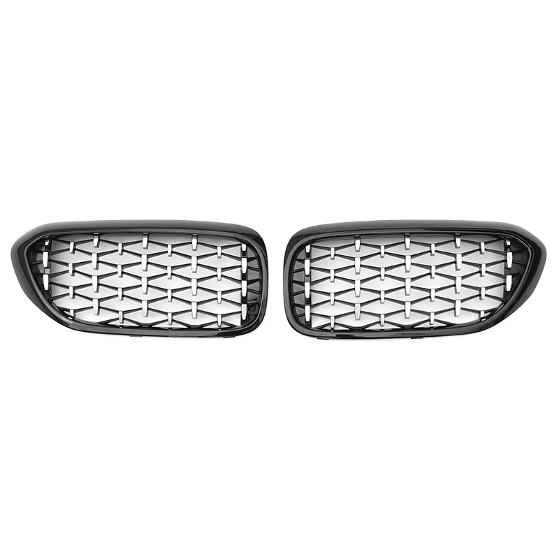 กระจังหน้า BMW G30 5 Series ทรง Diamond สีเงิน