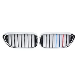 กระจังหน้า BMW G30 5 Series ทรง แถบ 3 สี สีโครเมี่ยม