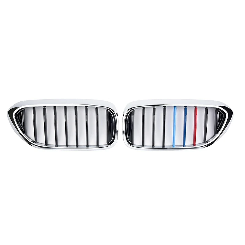 กระจังหน้า BMW G30 5 Series ทรง แถบ 3 สี สีโครเมี่ยม