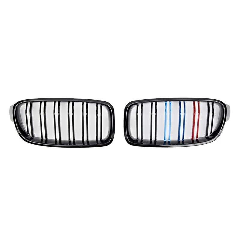 กระจังหน้า BMW F30 3 Series ทรง แถบ 3 สี สีดำเงา