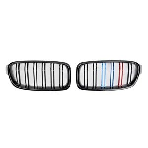 กระจังหน้า BMW F30 3 Series ทรง ก้านคู่ สีดำเงา
