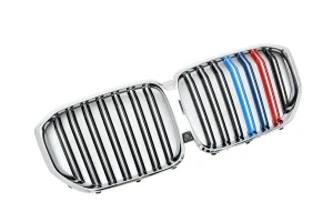 กระจังหน้า BMW G05 X5 ทรง แถบ 3 สี สีโครเมี่ยม