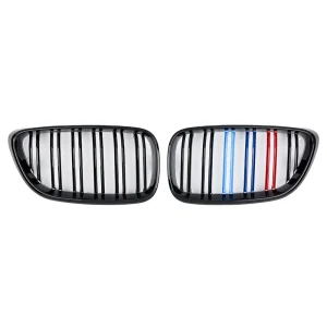 กระจังหน้า BMW F22 2 Series ทรง แถบ 3 สี สีดำเงา