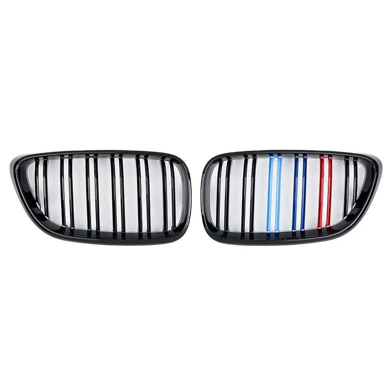 กระจังหน้า BMW F22 2 Series ทรง แถบ 3 สี สีดำเงา