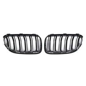Front Grille BMW E92 3 Series style twin-spoke Gloss Black year 2010-2013