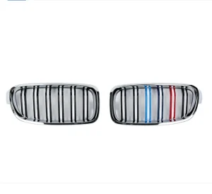 กระจังหน้า BMW F30 3 Series ทรง แถบ 3 สี สีดำเงา