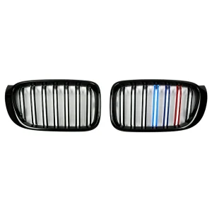 กระจังหน้า BMW F25 X3 ทรง ก้านคู่ สีดำเงา