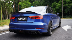 สปอยเลอร์ Carbon Fiber Audi RS3 S3 A3 8V/8V.5 Sedan ทรง Karbel