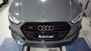 ลิ้นหน้า Carbon Fiber Audi S3 A3 S-bumper Hatchback ทรง Karbel กันชน S ปี 2017-2020