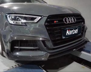 ลิ้นหน้า Carbon Fiber Audi S3 A3 S-bumper Hatchback ทรง Karbel กันชน S ปี 2017-2020