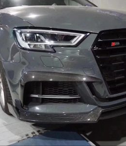 กันชน Carbon Fiber Audi S3 A3 S-bumper 8.5V Hatchback ทรง Karbel กันชน S ปี 2017-2020 (Upper Valences)