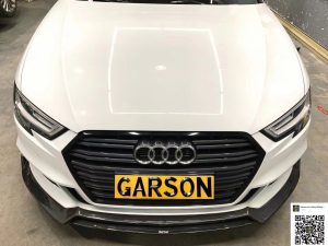 ลิ้นหน้า Carbon Fiber Audi S3 A3 S-bumper Hatchback ทรง Karbel กันชน S ปี 2017-2020