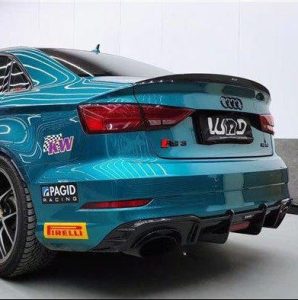 สปอยเลอร์ Carbon Fiber Audi RS3 S3 A3 8V/8V.5 Sedan ทรง Karbel V1