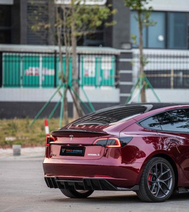 ดิฟฟิวเซอร์ Carbon Fiber Tesla Model 3 / Performance ทรง TAKD