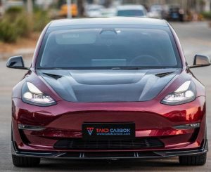 ลิ้นหน้า Carbon Fiber Tesla Model 3 ทรง TAKD ปี 2017-2023