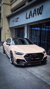 กันชน Carbon Fiber Audi A7 S-Line S7 C8 ทรง TAKD ปี 2018-ON