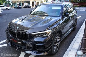 สเกิร์ตข้าง Carbon Fiber BMW X5 M60i M50i s/x Drive 40i G05 ทรง TAKD ปี 2019-ON
