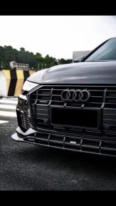 ลิ้นหน้า Carbon Fiber Audi A6 Allroad C8 ทรง Karbel V2 ปี 2020-ON