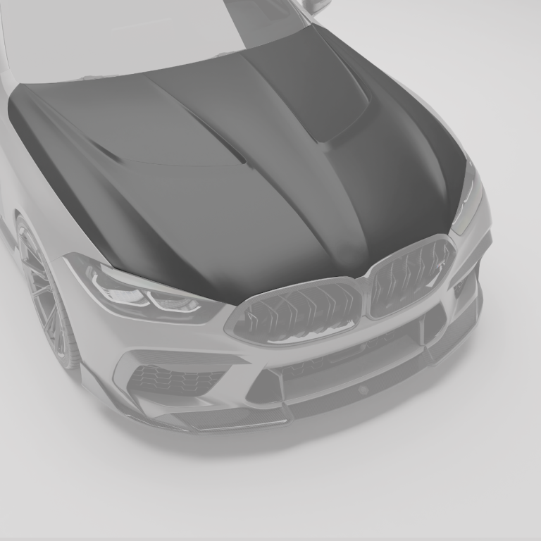ฝากระโปรงหน้าคาร์บอนไฟเบอร์ BMW M8 F93 Gran Coupe RevoZport