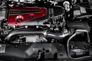 ฝาครอบเครื่องยนต์คาร์บอน Honda Civic FK8 FK2 Eventuri