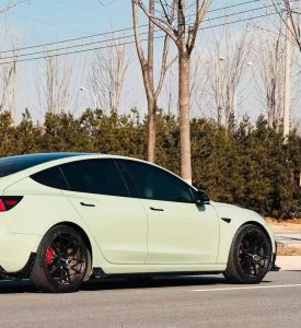 สเกิร์ตข้าง Carbon Fiber Tesla Model 3 / Performance ทรง Karbel