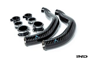 ชิ้นส่วนเพิ่มสมรรถนะ BMW F8X M2C M3 M4 S55 Black Carbon Charge Pipe Set Eventuri