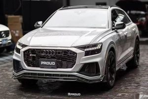 ลิ้นหน้า Carbon Fiber Audi SQ8 Q8 Pre-facelift ทรง Karbel ปี 2019-2023