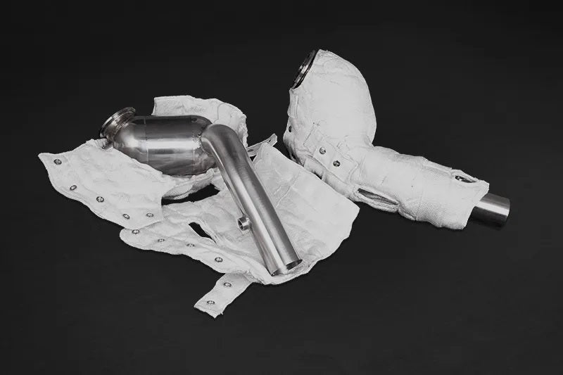 ท่อดาวน์ไปป์ Ferrari Portofino Capristo Sport Cat Downpipes + Heat Protection