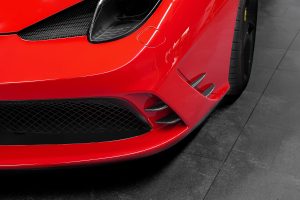 ชิ้นตกแต่งคาร์บอน Ferrari 458 Speciale Capristo Carbon Fiber Front Fins